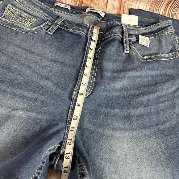 Vigoss HERITAGE FIT Sz 22 High Rise Raw Hem Crop Straight Jeans Denim Pant 38x26 - Picture 6 of 11